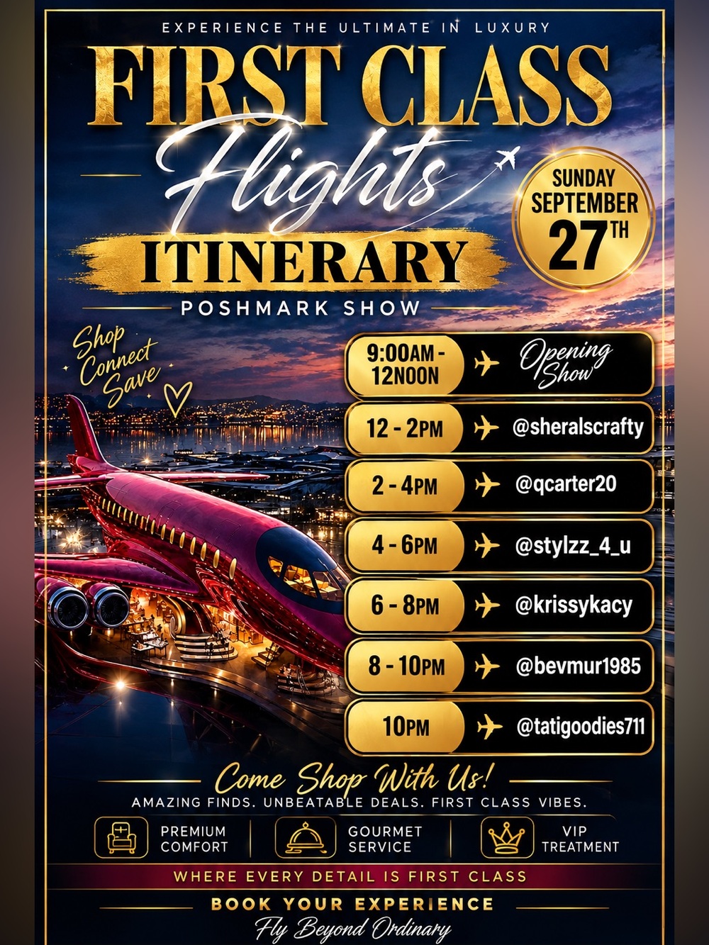 1st Class flights will be flying out on Sundays🚨🚨🚨1st or 3rd Sunday is back